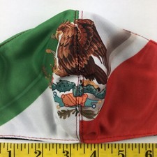 Bandera Escudo Print Cloth Fabric Face-Mask Adult Sz Hand-Made Mexico Cubrebocas