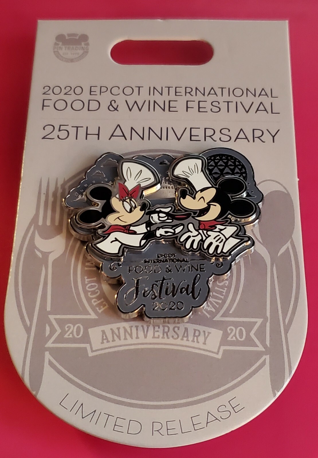 Disney Pin 2020 EPCOT International Food & Wine Festival Mickey & Minnie LR NOC
