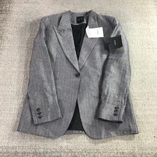 SMYTHE Blazer Womens Large Sports Coat Herringbone 90s Blazer Career Casual