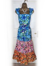 MARY KATRANTZOU X LIPSY Colourful Floral 3 Band Boho Maxi Dress, Size 14 - VGC