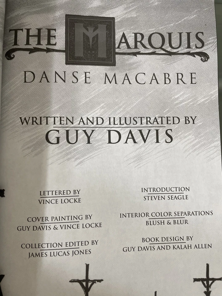 The Marquis Guy Davis Danse Macabre Libro de bolsillo ONI PRESS 2001 1ª EDICIÓN Foto 4 de 4