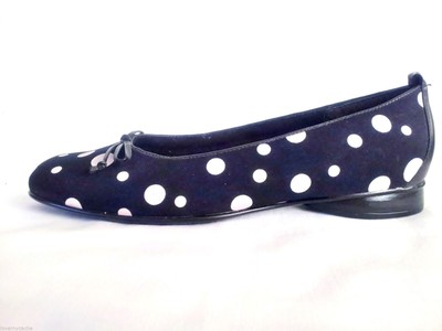 black and white polka dot flats