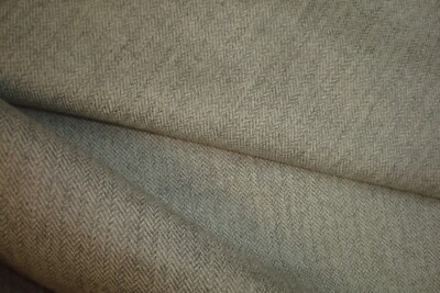 Geiger Textiles Resca 2.88 yd Geiger Wool Alpaca Fabric Resca Fog Herringbone Upholstery 57