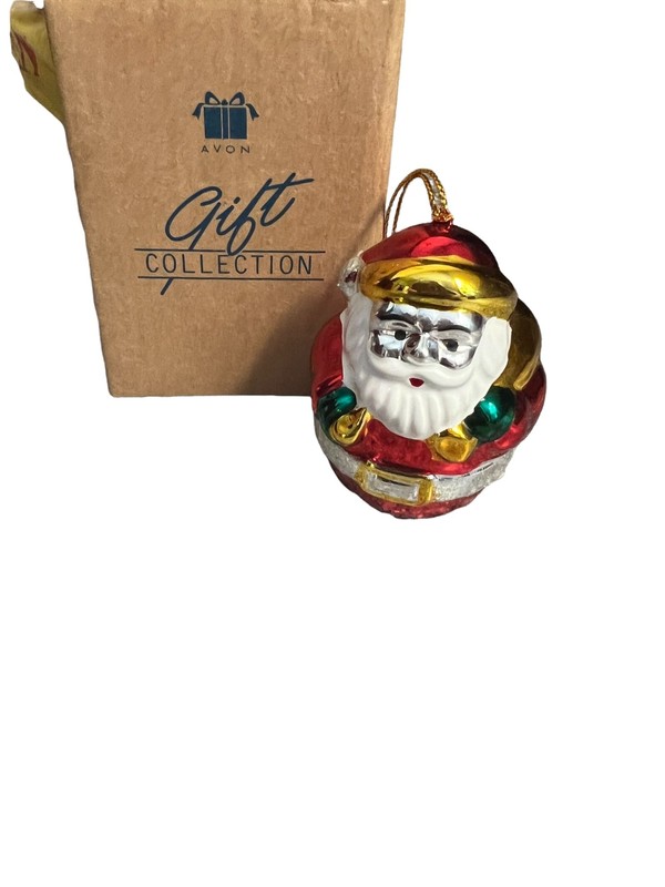 Vintage Avon Gift Collection Ornament Brilliant Festive Santa New in Box