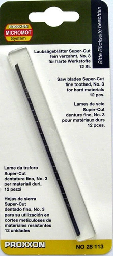 PROXXON Scroll Saw Blades 41tpi No.3 (PK 12) 28113 From RDGTools