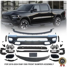 For 2019-2024 RAM 1500 Front Bumper Cover Kit Complete Assembly with Fog Light