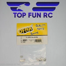 OFNA 90021 E-Clips, 3mm 20 PCS