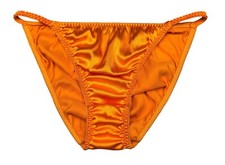 Classic Satin String Bikini Orange S