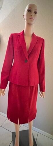 KASPER Suit 2 pc Beautiful Red Sz 4