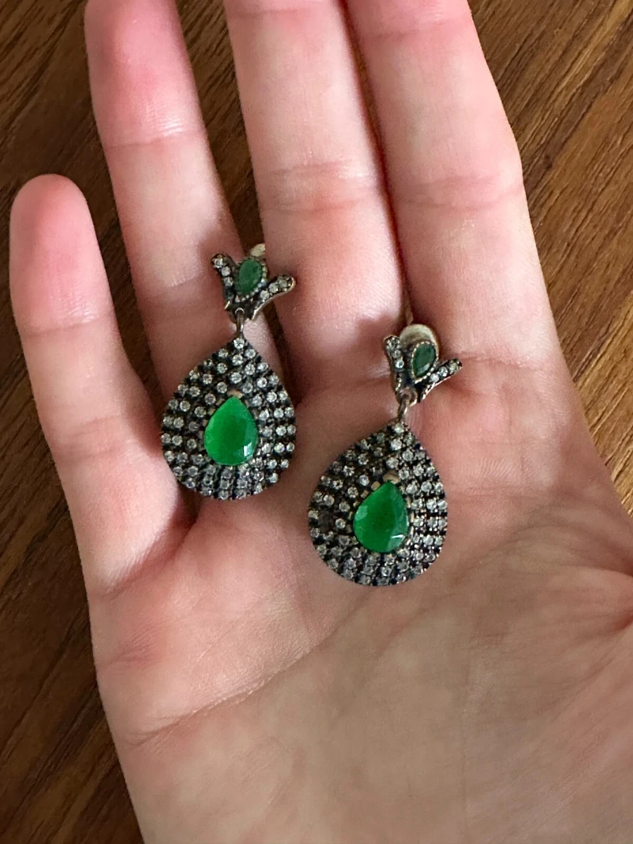 Sterling silver deals art deco earrings