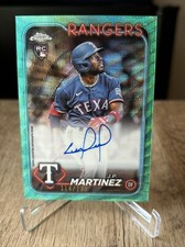 2024 Topps Chrome Rookie Aqua Auto Refractor /199 #RA-JP J.P. Martinez  - Texas