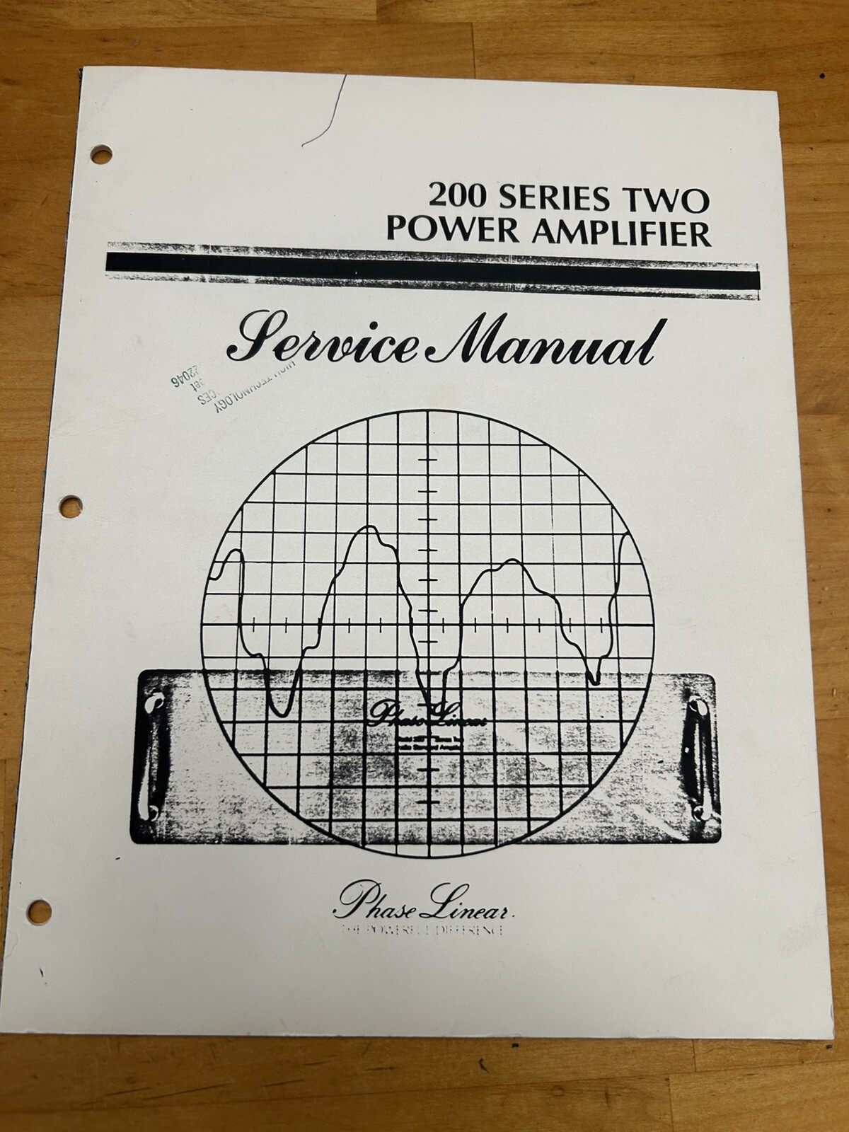 Phase Linear 200 Series Two Power Amplifier Amp Service Manual Original Vintage