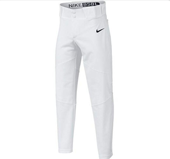 Nike Vapor Pro Full Length Baseball Pants Size XS Youth Boys White