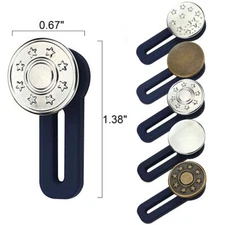 1-5pcs Jeans Retractable Button Adjustable Detachable Extended Button For Pants