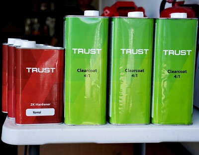 3 KITS!! Trust 2K High Gloss 4:1 Automotive Clear coat Gallon W/ MED Hardener!