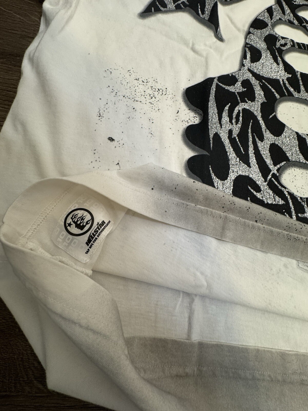 Large Authentic Hellstar Cap 10 Glitter Thorn Whi… - image 10