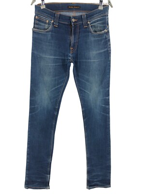 NUDIE JEANS Herren Thin Finn Slim-Fit Jeans Größe W30 L32