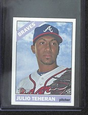 2015 Topps Heritage Mini #10 Julio Teheran No 55 of 100