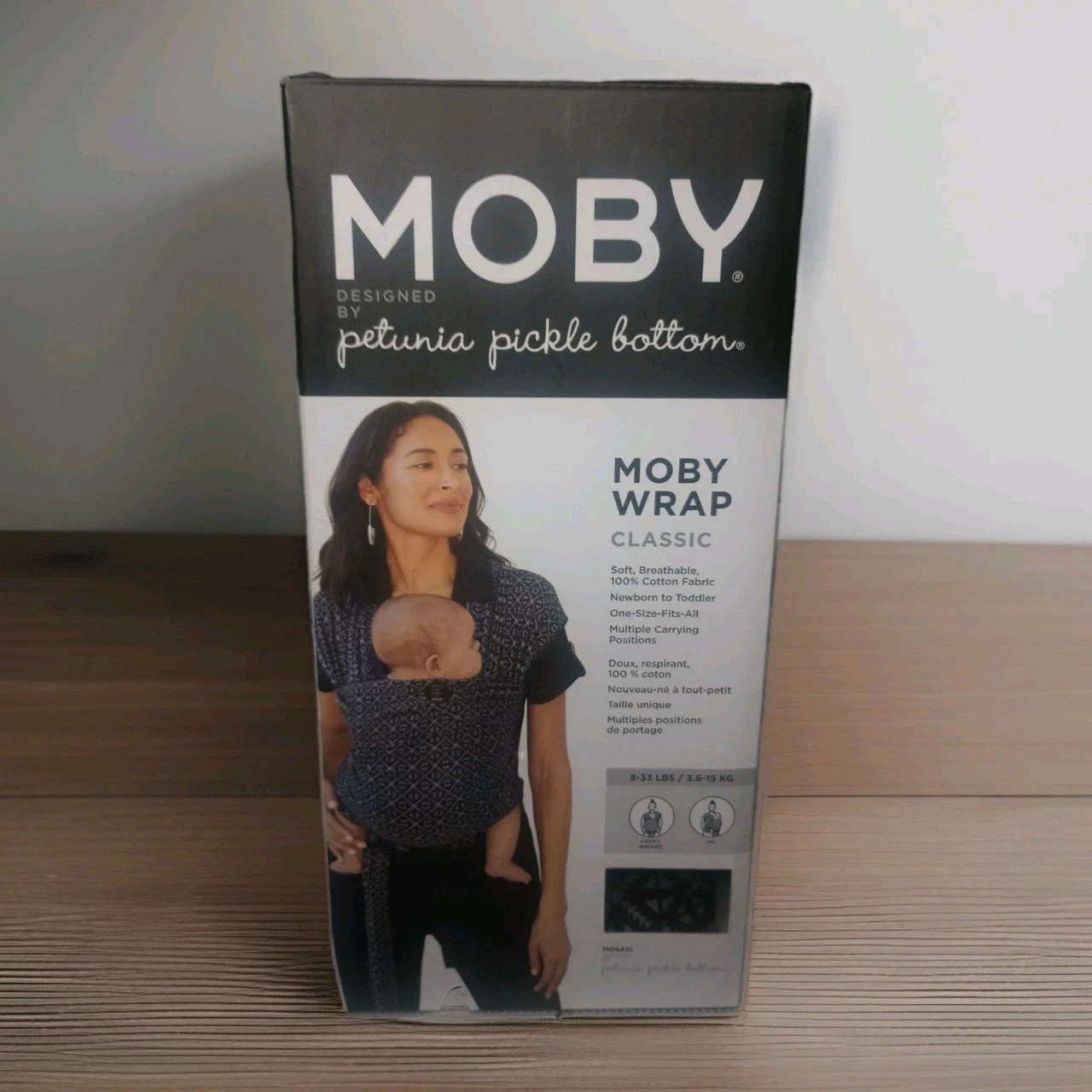 Moby Wrap Classic Featherknit Baby Carrier Petunia Pickle Bottom One Size New