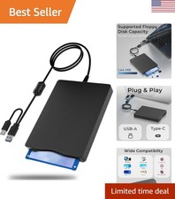 Durable 3.5" USB Floppy Disk Drive - Lightweight, Plug  Play for Easy Access