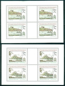 Czechoslovakia 1979 #2270-2271 sheets of four MNH Bratislava Type