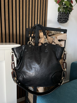 Bally Handtasche Leder schwarz, Umhängetasche, Tasche 