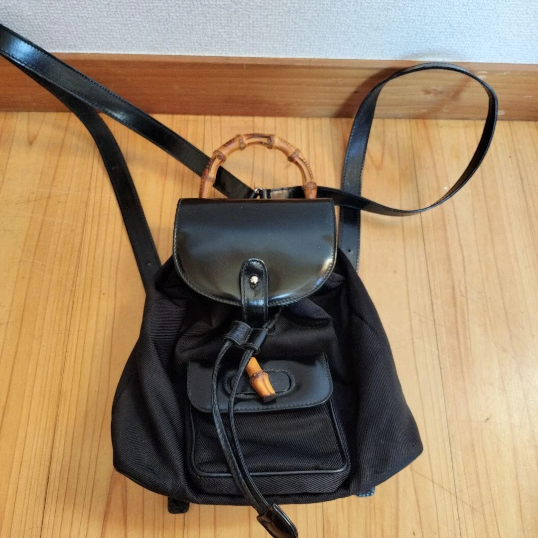 Gucci Bamboo Nylon Exterior Backpack Bags & Handbags for  display picture 1