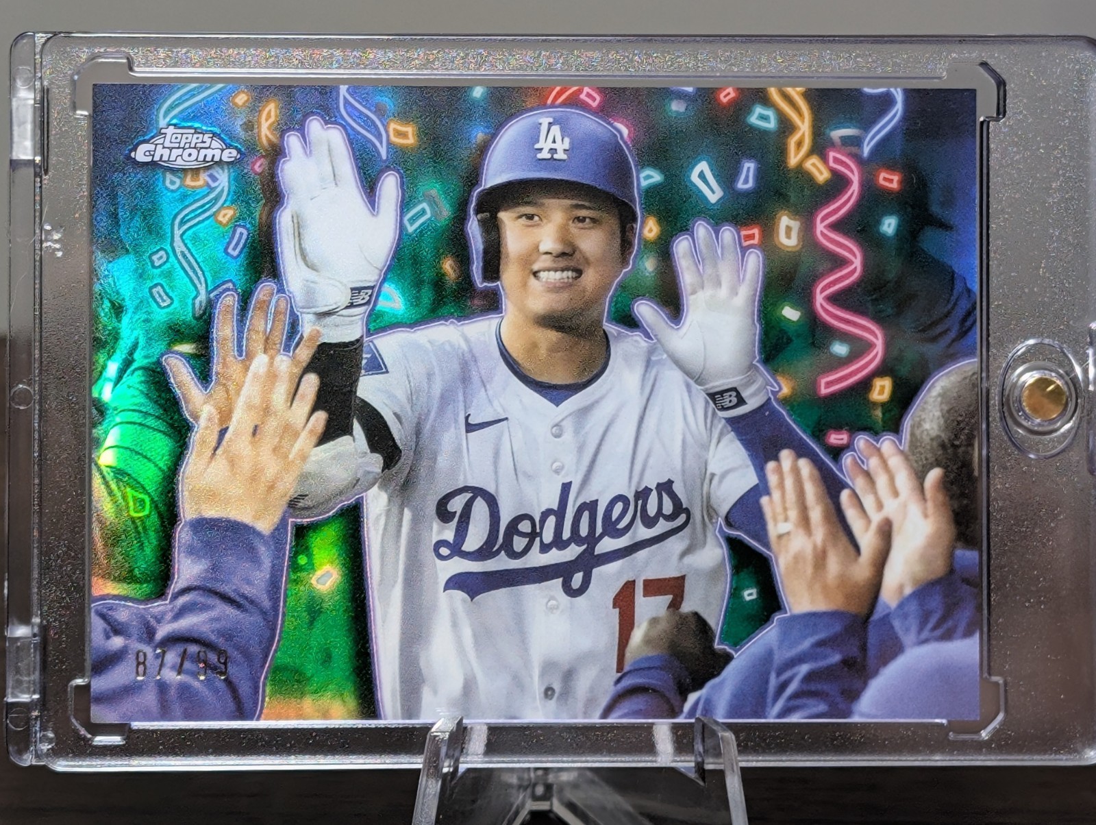 2025 Topps Chrome Update - Shohei Ohtani Celebracion #CT-2 Green /99 Dodgers
