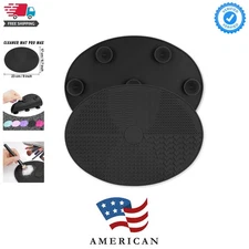 Large Silicone Makeup Brush Cleaner Mat - Effortless Cleaning & Travel Friendly
