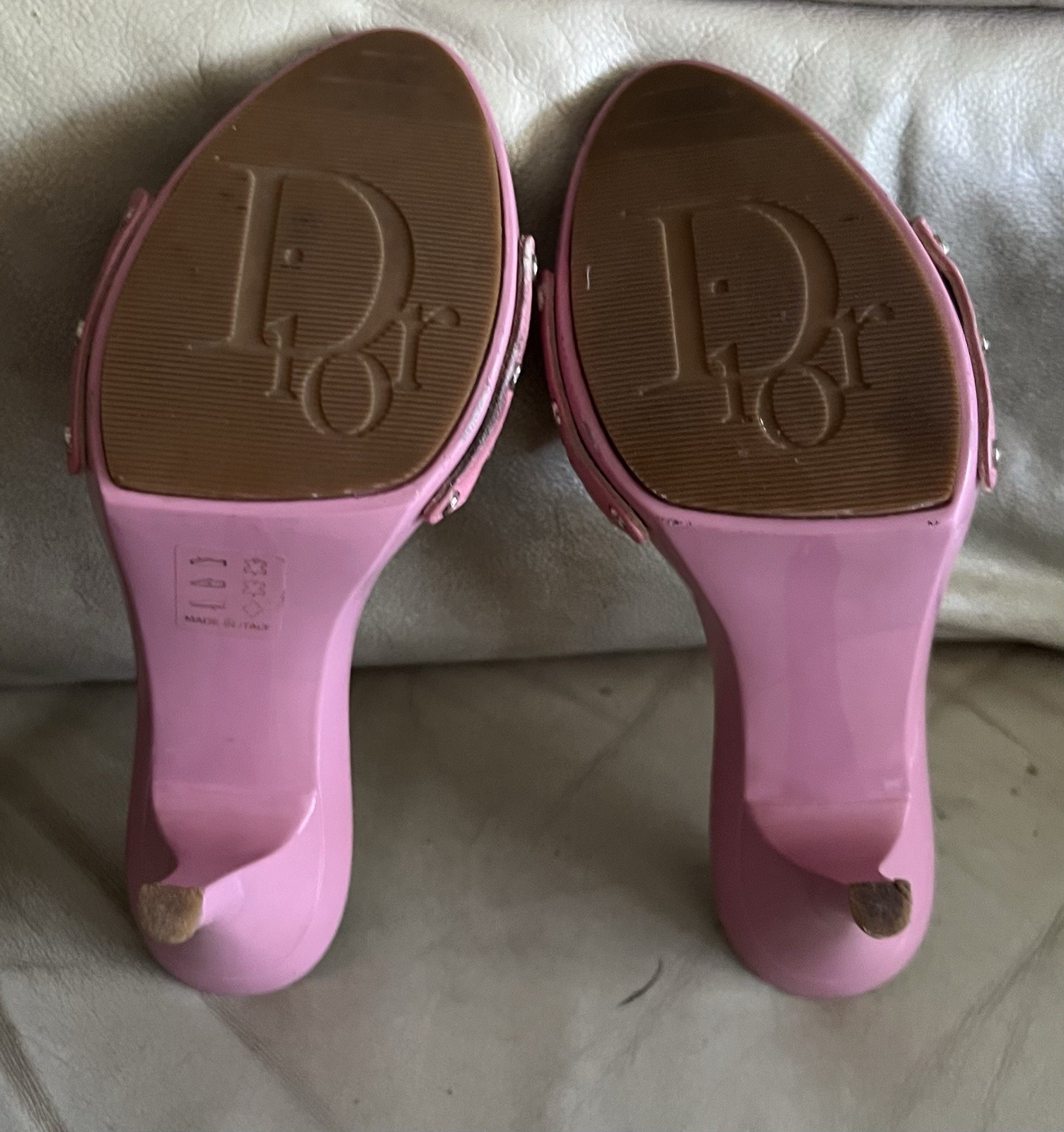 Christian DIOR Y2K Vintage John Galliano Pink High Heel Mule Sandals 38 Us 8 thumbnail 6