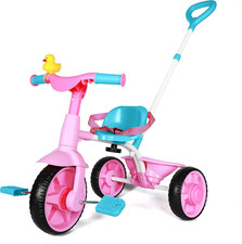 2 in 1 Kids Tricycles Age 18 Month to 3 Years, EVA Wheels Upgraded, Gift, Trikes