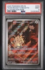 PSA 9! Team Rocket's Meowth 203/182 Sv10: Destined Rivals Holo
