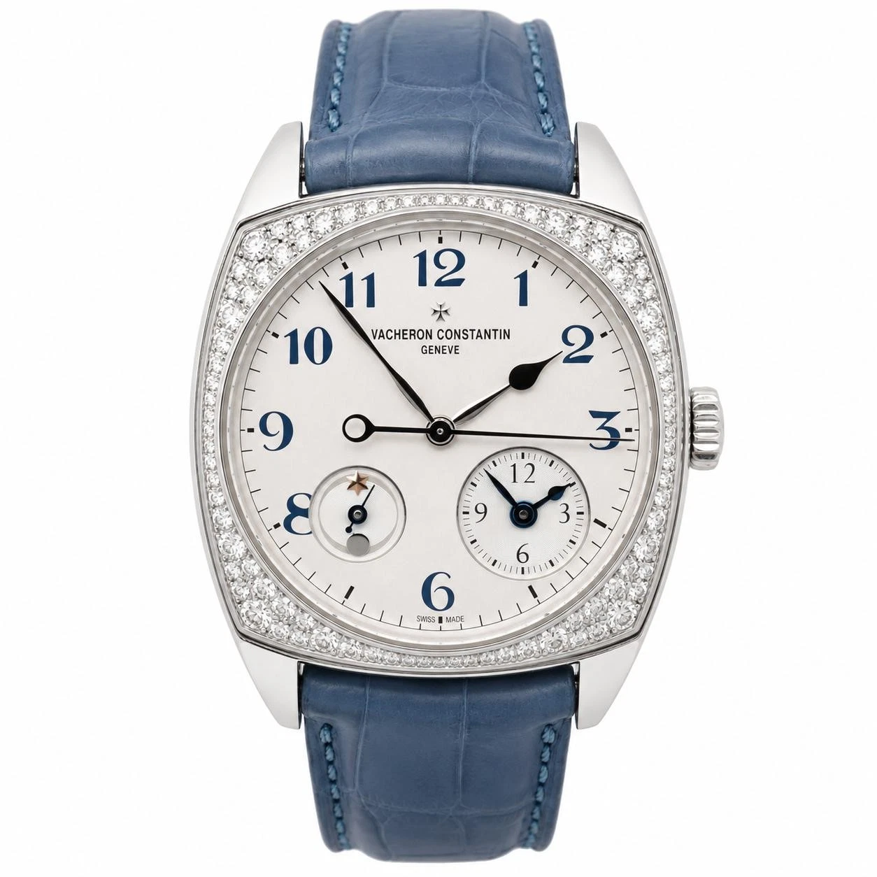 Vacheron Constantin — Vacheron Constantin Harmony Dual Time 37mm 18K White Gold Watch 7805S/000G-B052