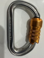 Auto-locking 32KN carabiner   asymmetric D-shape, aluminum