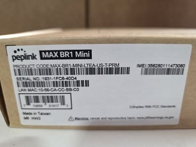 Pepwave MAX BR1 Mini LTE (CAT 7) Router MAX-BR1-MINI-LTEA-US-T-PRM
