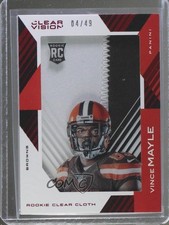 2015 Panini Clear Vision Rookie Cloth Jerseys Prime 4/49 Vince Mayle #RCC-VM 4m3