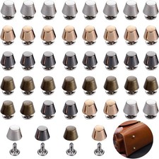 40 Sets Round Studs MetalPurse Feet Nailhead Round Flat Head Stud for Purse Hand
