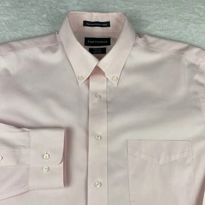 Paul Fredrick Dress Shirt Mens 16.5-36 Pink Classic Fit No Iron - Image 1 of 4