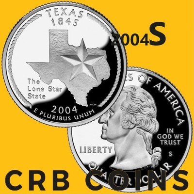 2004-S Proof Texas State Quarter - Proof (PR) Clad KM#357 - SQ28SC
