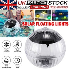 Solar Floating Pool Lights Underwater LED Ball Lamp Decor Landscape Light UK