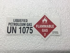 AA-16 un 1075 20LB propane lpg tank dot cylinder warning sticker decal x1