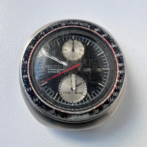 SEIKO 6138-0011 UFO Automatic Chronograph Watch Vintage Mens Black  To Parts
