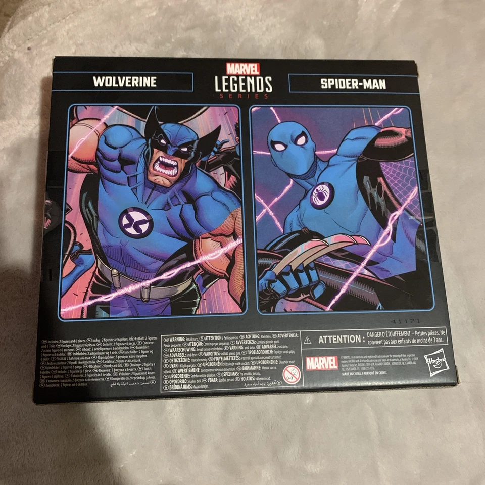 Pack de 2 figuras de acción Marvel Legends Fantastic Four Wolverine y Spider-Man Foto 2 de 2