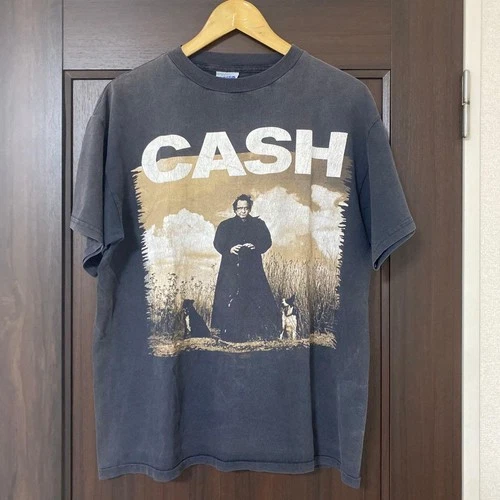 Johnny Cash 90s Vintage T-Shirt L Size Boxy Fit Faded Style 1990s vintage concert t-shirt, vintage, single stitch, B+ condition