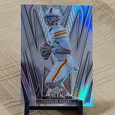 Chandler Rogers 2024 Leaf Metal Football Refractor Rookie card #22. rookie card picture