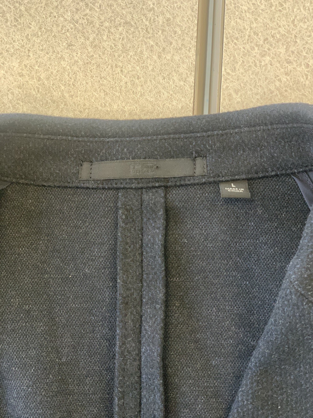 UNIQLO Mens L  Black Wool Blend Knit Blazer Jacket Unstructured EUC thumbnail 4