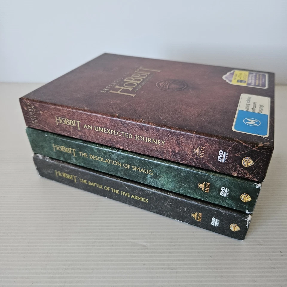 The Hobbit Trilogy Extended Edition DVD Region 4 PAL Free Postage - Image 3 of 4