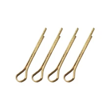 Split Cotter Pin - 1.5mm x 16mm Solid Brass 2-Prongs Gold Tone 4Pcs