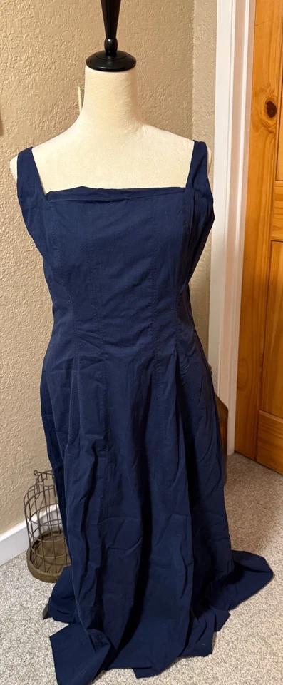 Abercrombie & Fitch Dark Navy Blue Maxi Dress NEW w/ Tags Size L Large Tall - Image 2 of 4