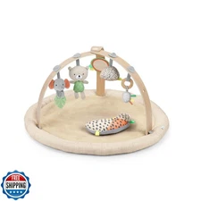 Ingenuity Every Season Plush Lambswool Baby Play Gym and Play Mat, Breathable